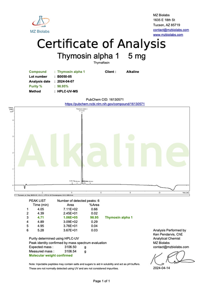 Thymosin Alpha-1 10mg